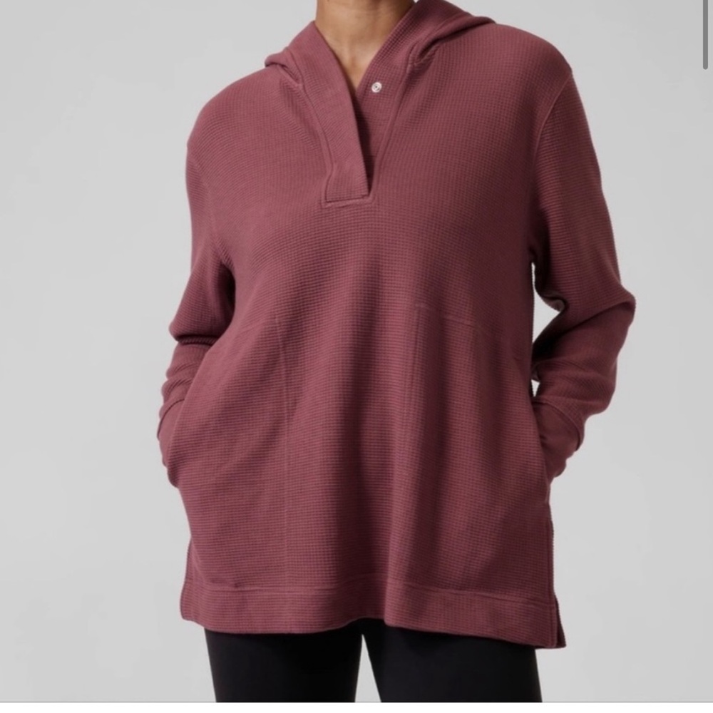 NWT Athleta Coaster Luxe Hoodie, size M, Tawny Rose